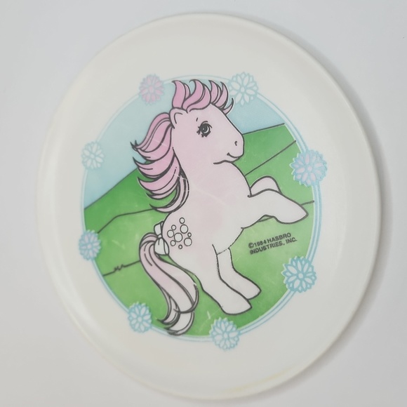 1 VINTAGE 1984 MLP My Little Pony Tea Party Plate Hasbro Twinkle Teaset Piece - Picture 3 of 3